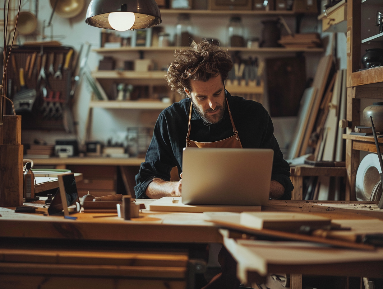 Artisan dans son atelier